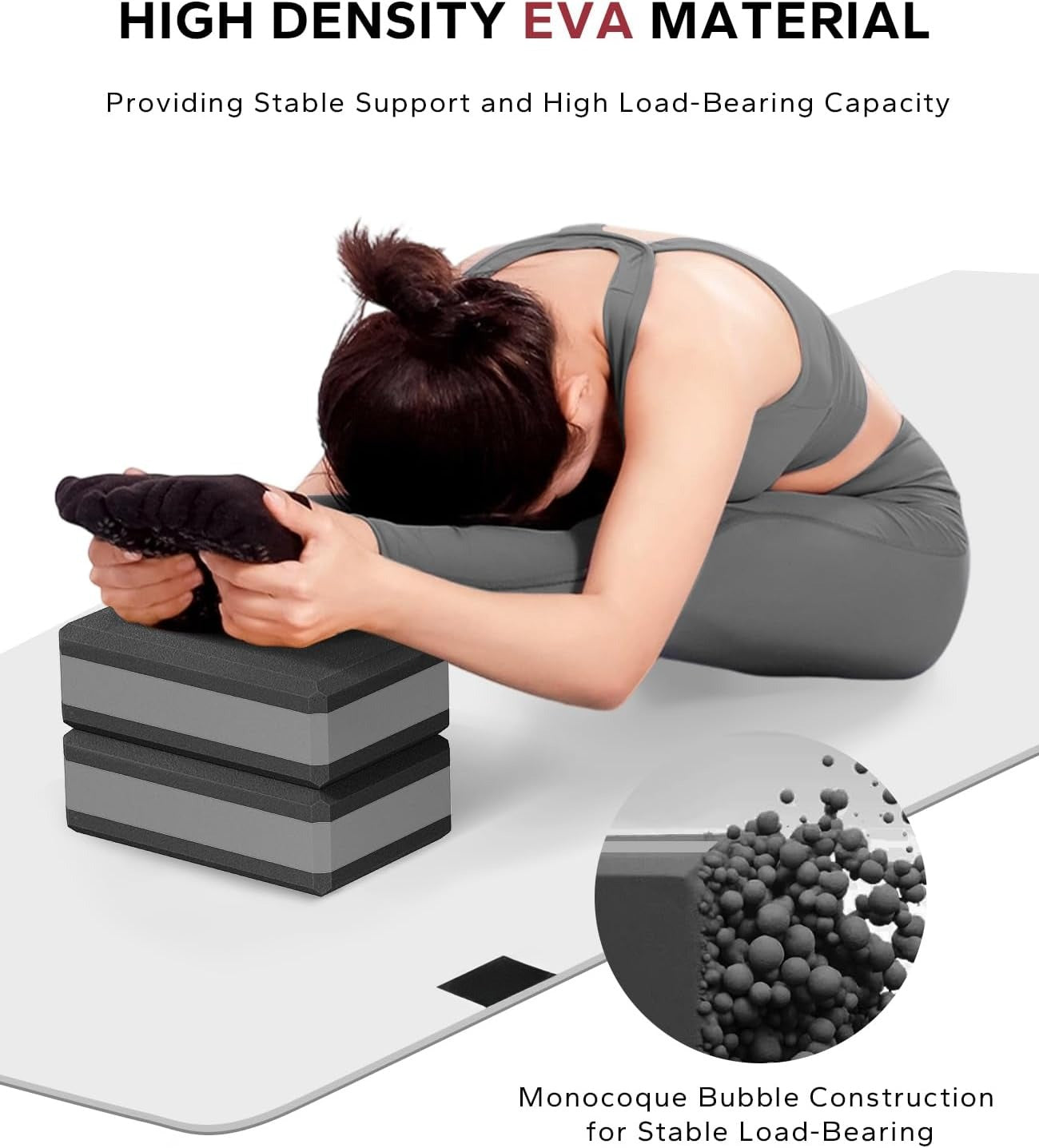 2‑Pack High‑Density Non‑Slip EVA Foam Yoga Blocks