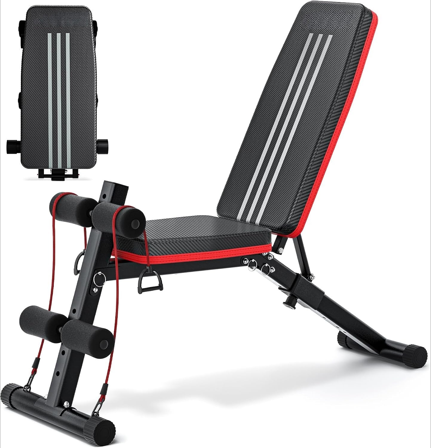 1000LBS 36‑Position Adjustable Folding Weight Bench