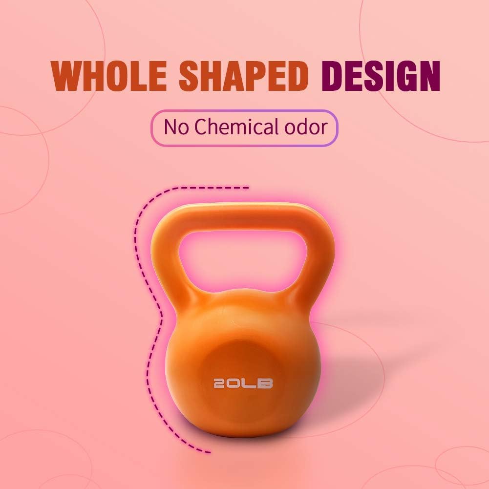 4‑Piece Vinyl Coated Kettlebell Set