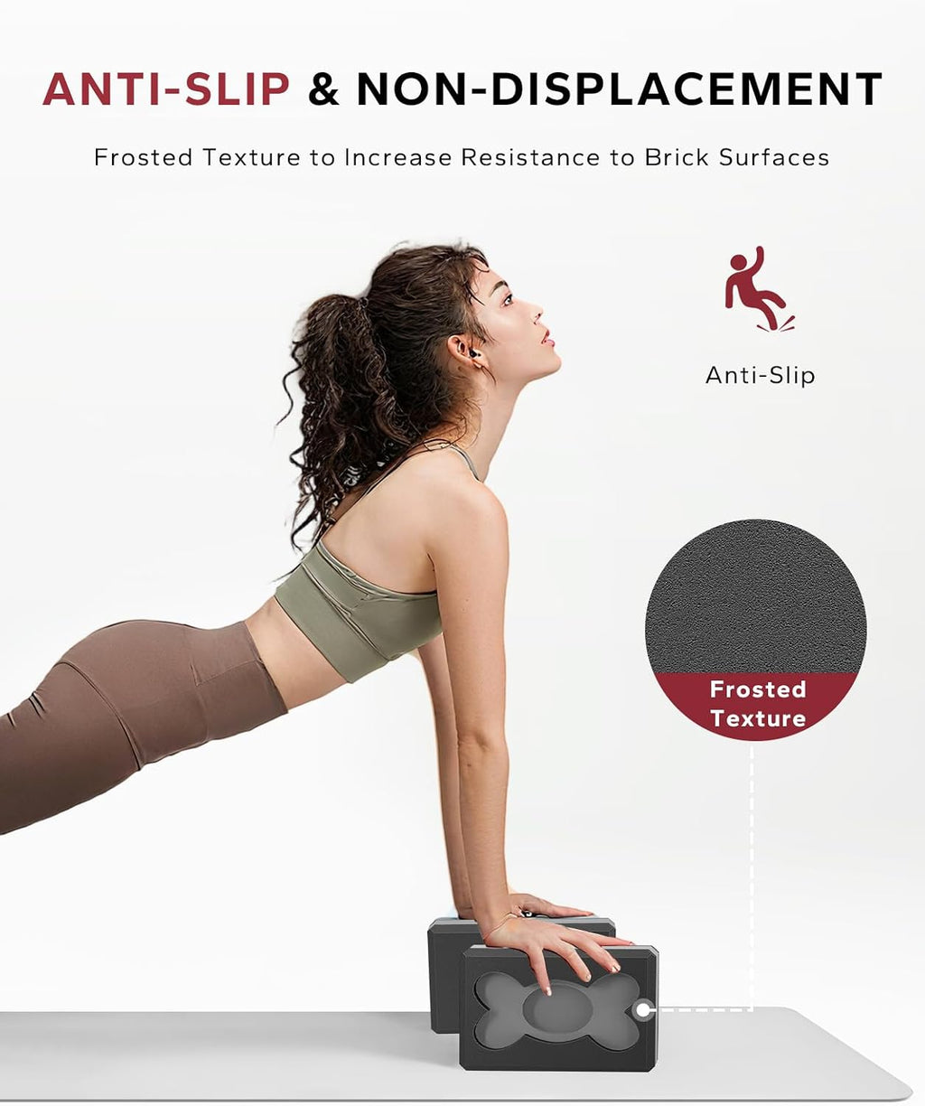 2‑Pack High‑Density Non‑Slip EVA Foam Yoga Blocks