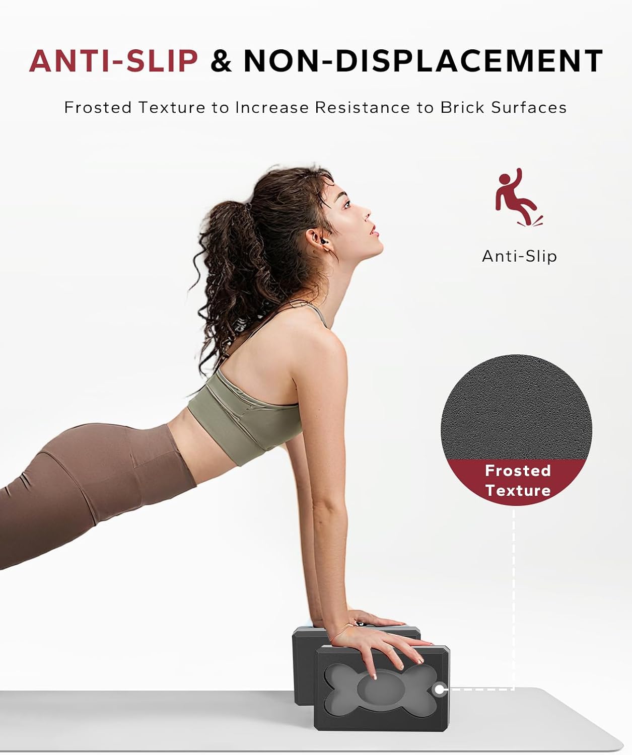 2‑Pack High‑Density Non‑Slip EVA Foam Yoga Blocks
