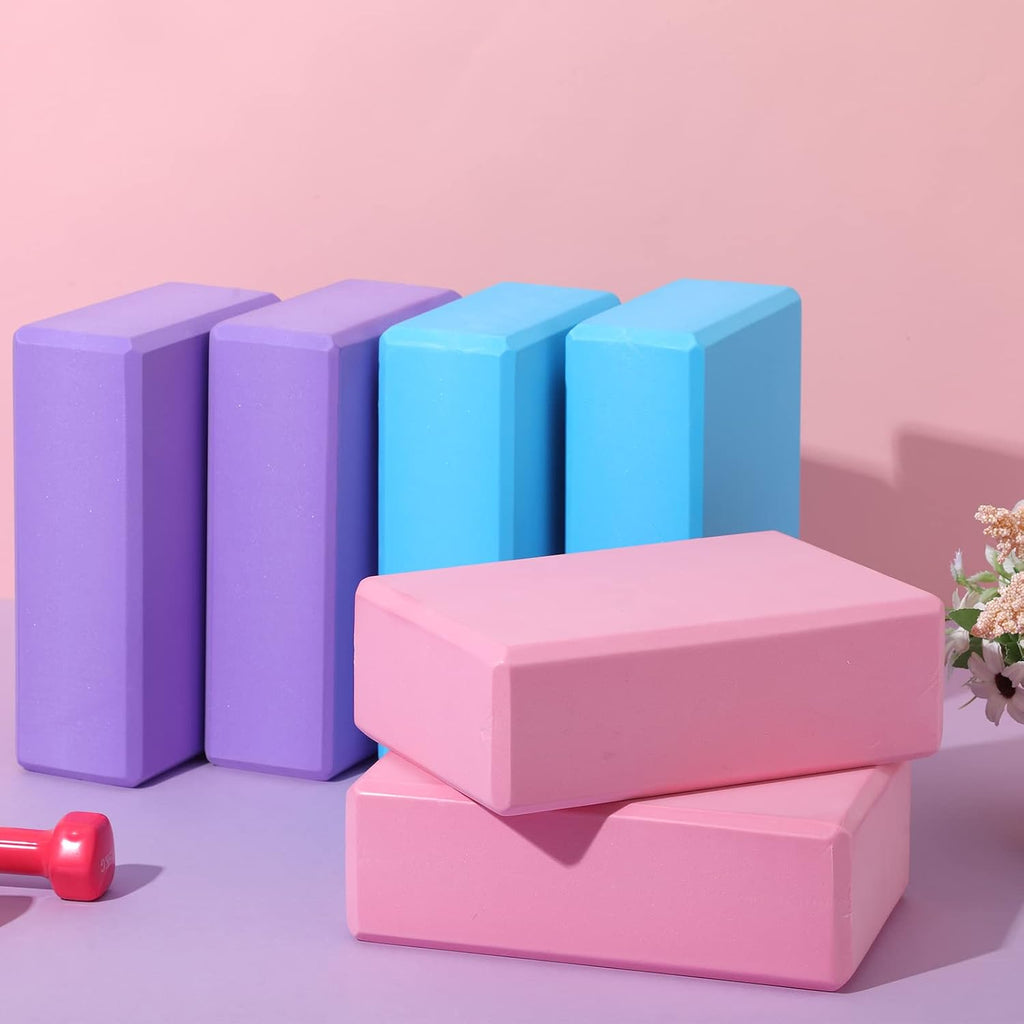 30‑Pcs Multicolor High‑Density EVA Foam Yoga Blocks