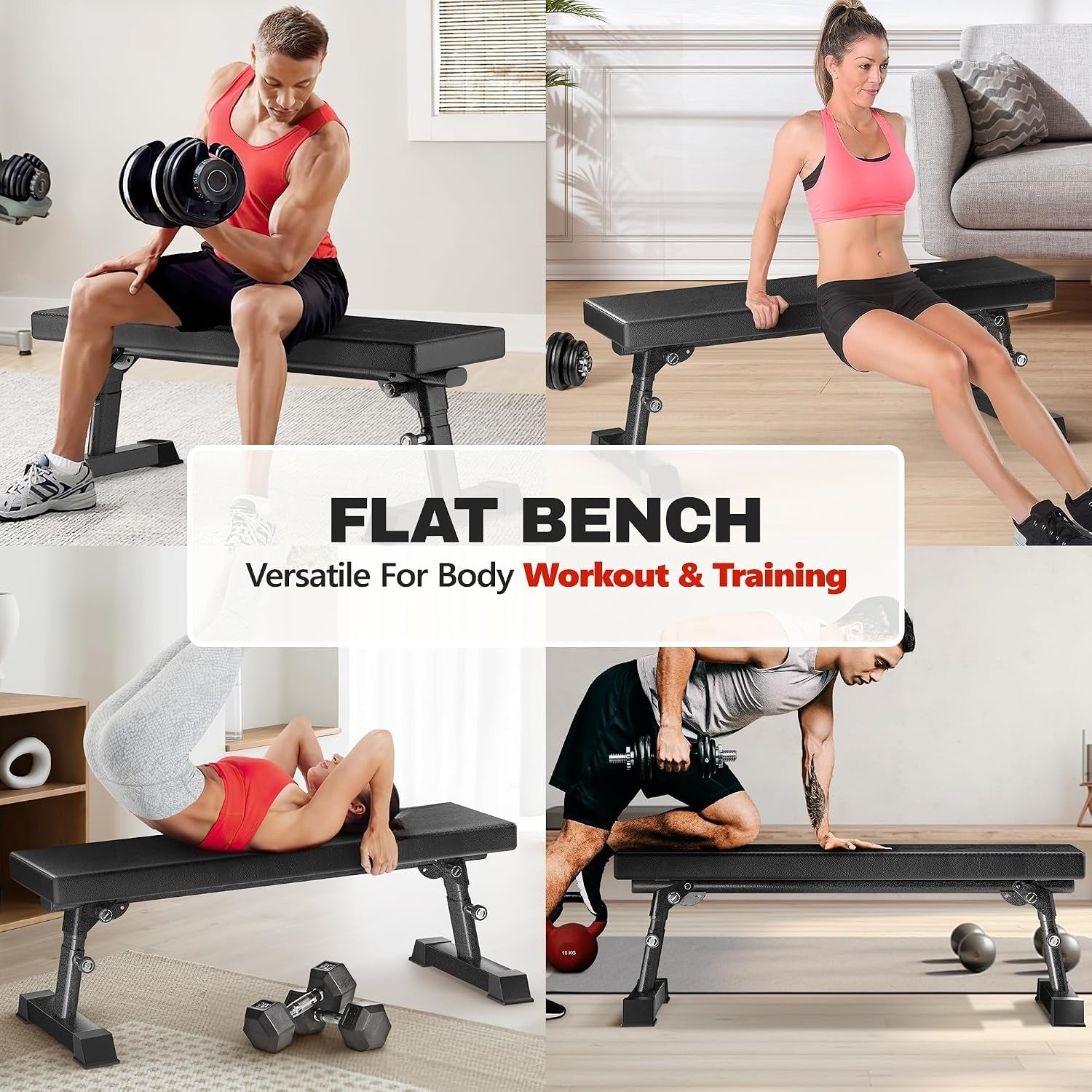 1300‑LBS Foldable Flat Weight Bench