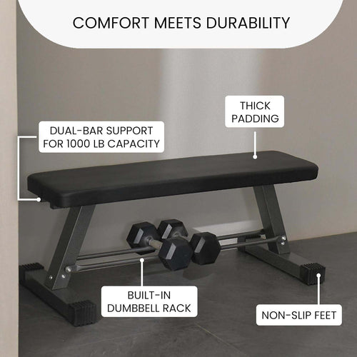 1000‑LBS Essential Flat Weight Bench