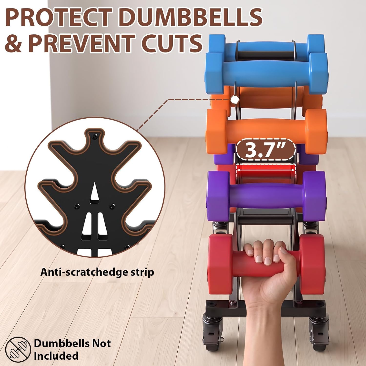 4‑5‑Tier Wheeled A‑Frame Weight Storage Rack