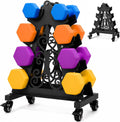 4‑Tier Wheeled A‑Frame Weight Storage Rack