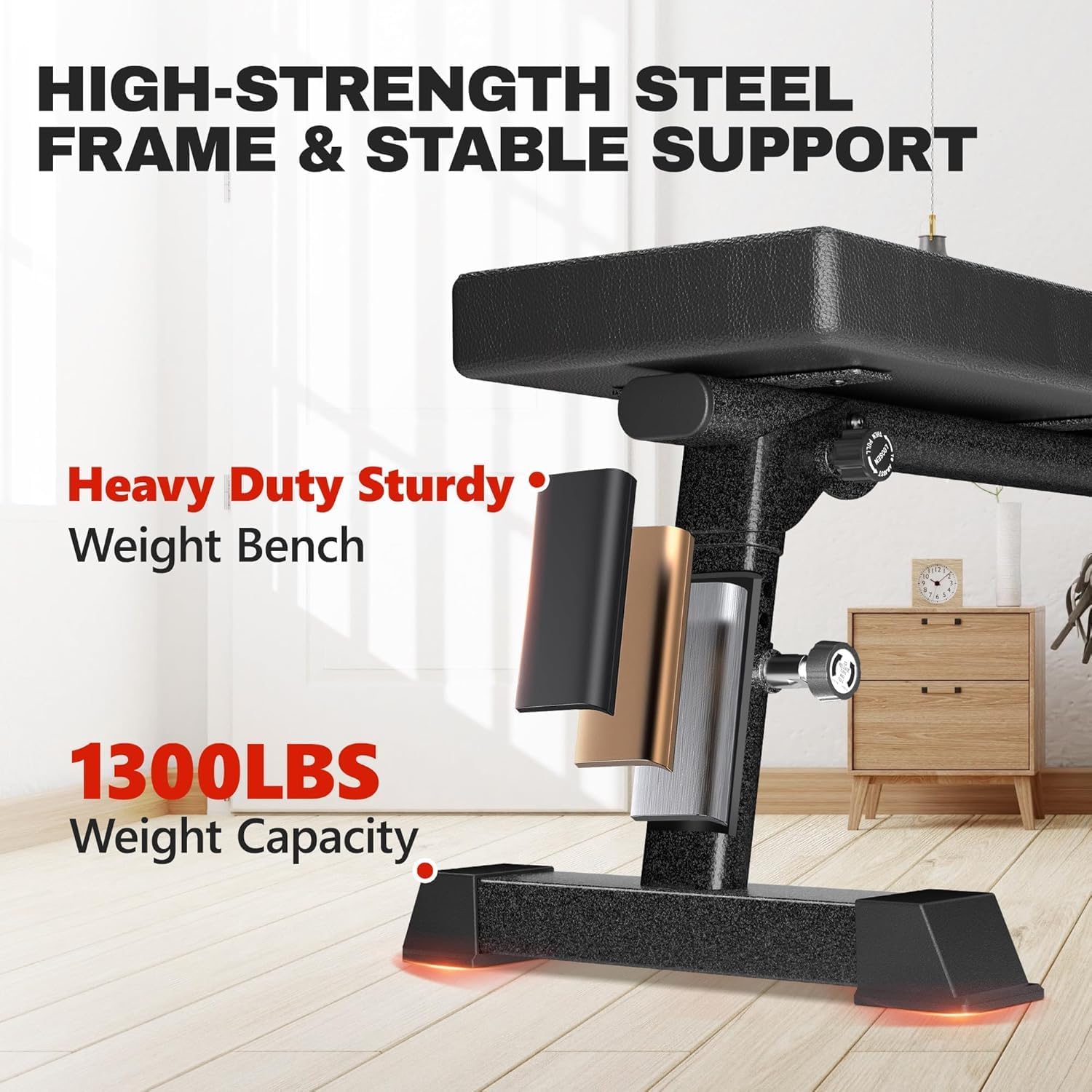 1300‑LBS Foldable Flat Weight Bench