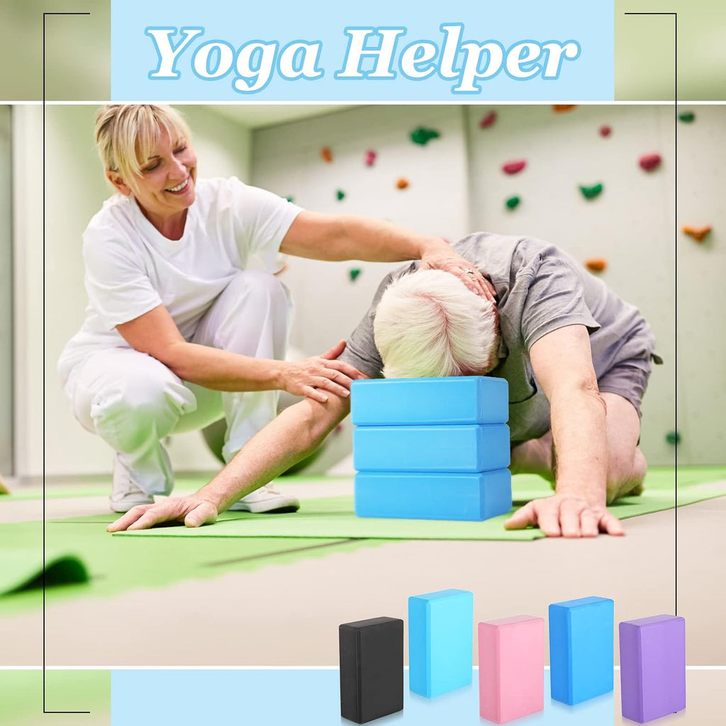30‑Pcs Multicolor High‑Density EVA Foam Yoga Blocks