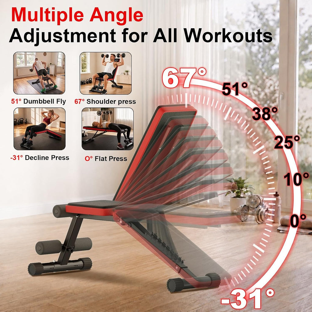 660‑LBS Multi‑Functional Adjustable Weight Bench