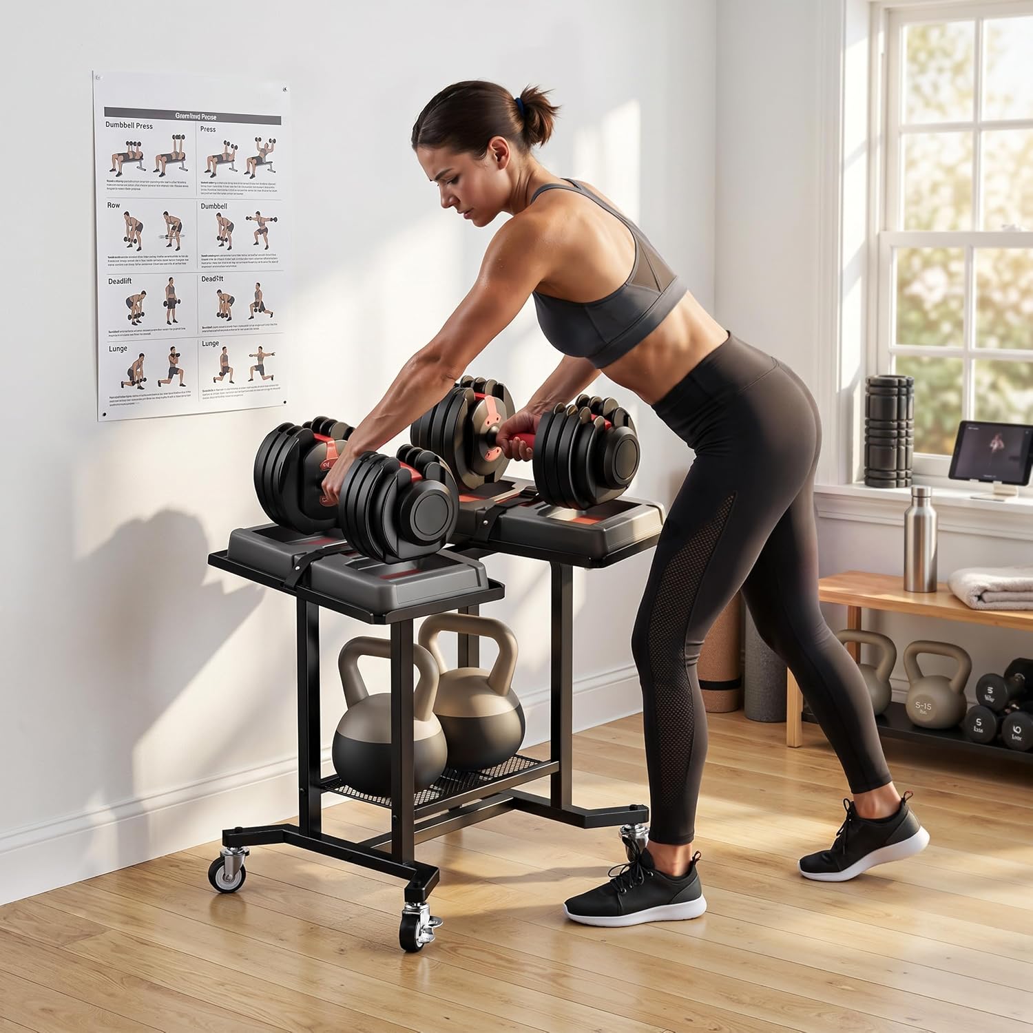 400‑LB Heavy‑Duty Dumbbell Storage Rack