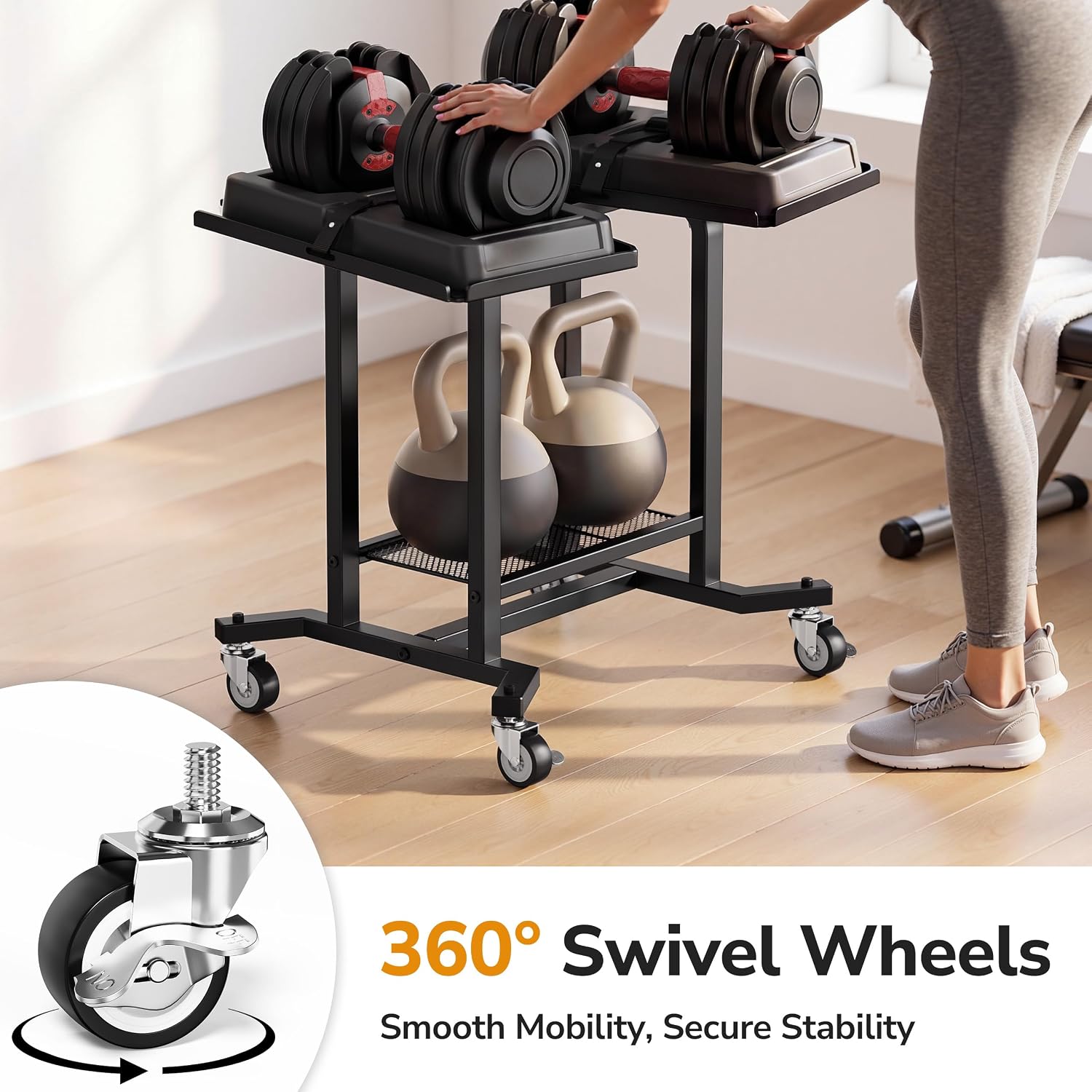 400‑LB Heavy‑Duty Dumbbell Storage Rack