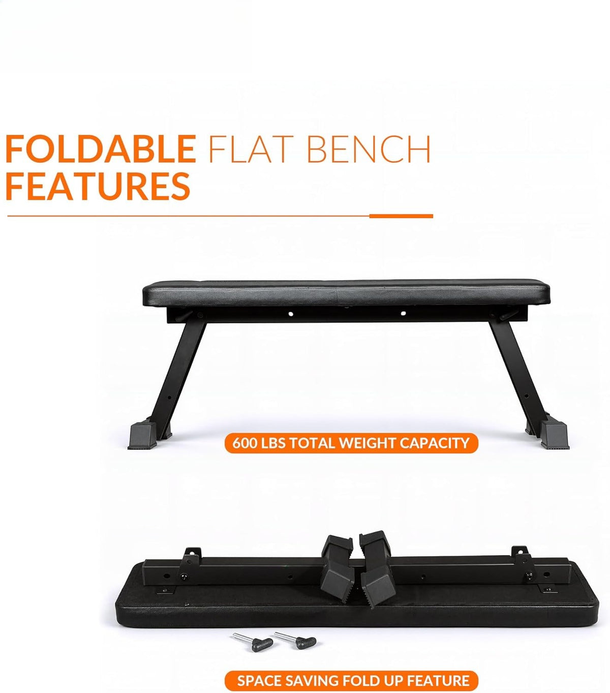 Foldable Flat Steel Frame Weight Bench