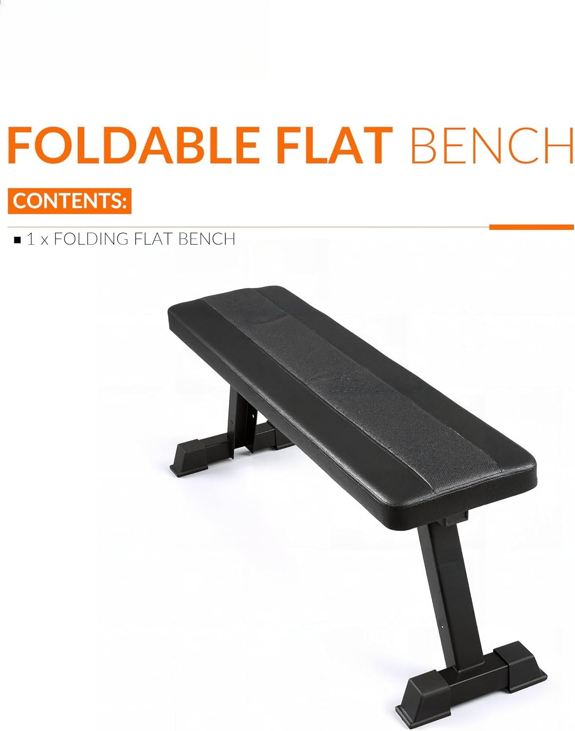 Foldable Flat Steel Frame Weight Bench