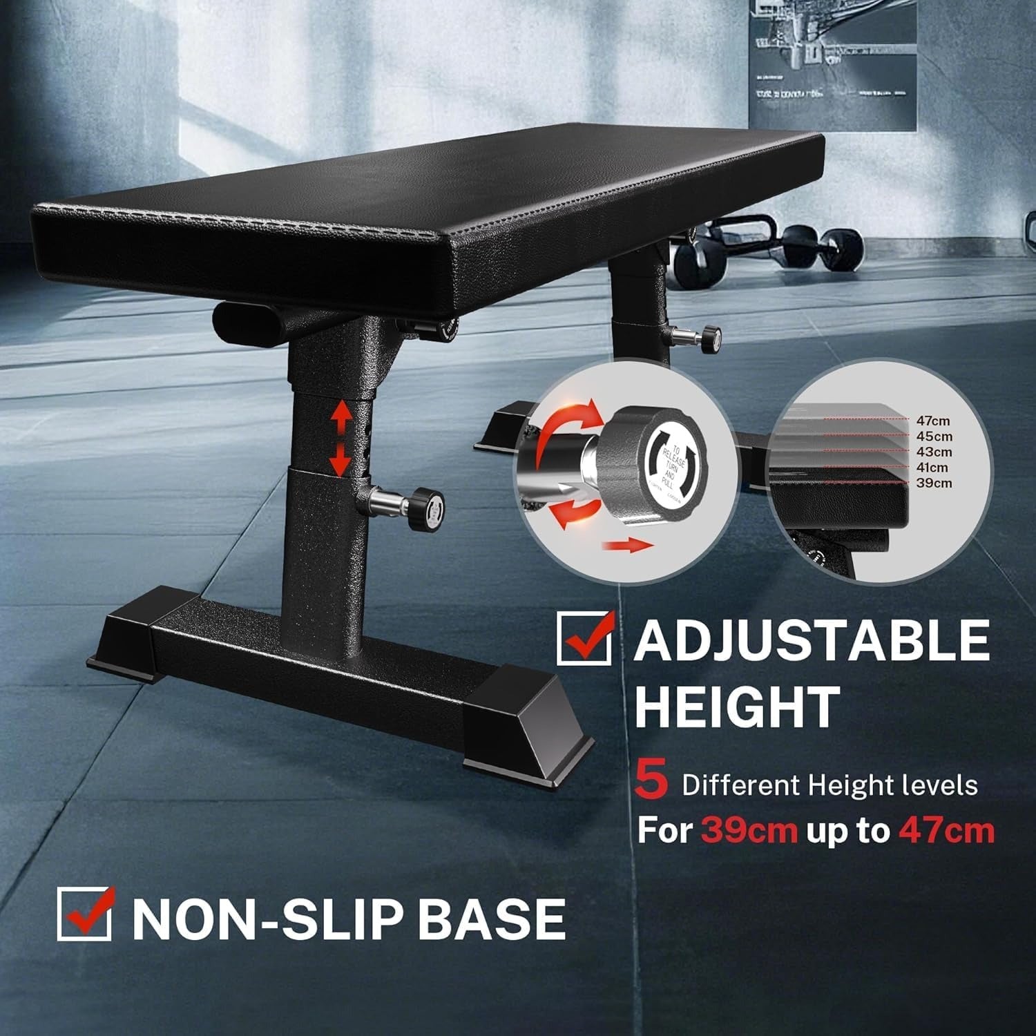 1300‑LBS Foldable Flat Weight Bench